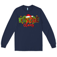Navy Christmas kizzie claus Long Sleeve Tee - FaDigitalArtStudio