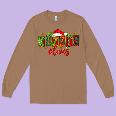 Christmas Kizzie Claus Long Sleeve Tee Designed By Fadigitalartstudio