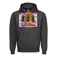 Charcoal Heather our lady of guadalupe happy  hallothanksmas tumbler Zipper Hoodie - JahusDesignShop