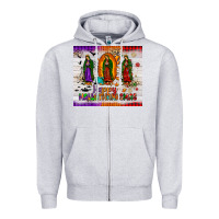 Heather Grey our lady of guadalupe happy  hallothanksmas tumbler Zipper Hoodie - JahusDesignShop