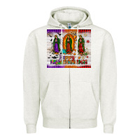 Oatmeal Heather our lady of guadalupe happy  hallothanksmas tumbler Zipper Hoodie - JahusDesignShop