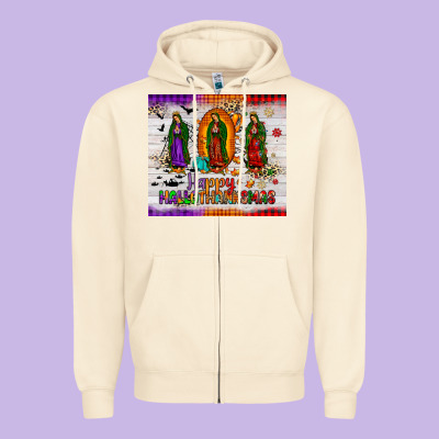 Our Lady Of Guadalupe Happy  Hallothanksmas Tumbler Zipper Hoodie Designed By Jahusdesignshop