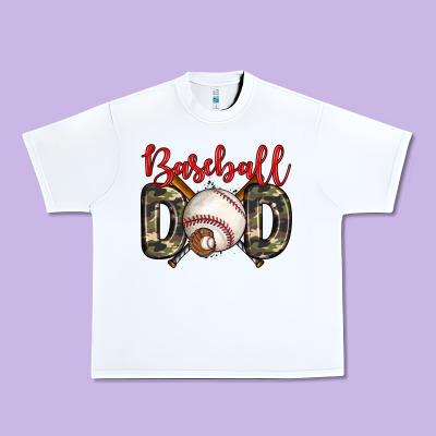Baseball Dad Urban Heavy Tee Designed By Zillion Design Studio