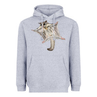 Heather Grey sugar glider Heavyweight Hoodie - LillyAllenDesigns