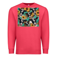 Cardinal western leopard sunflower black and white  cow Premium Sweatshirt - BarkalooDesign