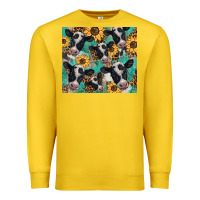 Lemon western leopard sunflower black and white  cow Premium Sweatshirt - BarkalooDesign