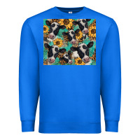 True Royal western leopard sunflower black and white  cow Premium Sweatshirt - BarkalooDesign
