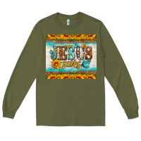 Army Green jesus saves tumbler Long Sleeve Tee - HRA Design Shop