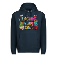 Navy teaching is my cardio Premium Hoodie - NancyCooperArtShop