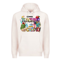 Pale Pink teaching is my cardio Premium Hoodie - NancyCooperArtShop