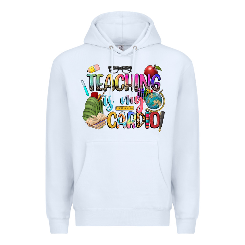 Teaching Is My Cardio Premium Hoodie by NancyCooperArtShop | Teevron