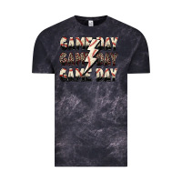 Cloud Black game day game day baseball lightning bolt Vintage Tee - Zillion Design Studio