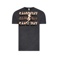 Vintage Black game day game day baseball lightning bolt Vintage Tee - Zillion Design Studio