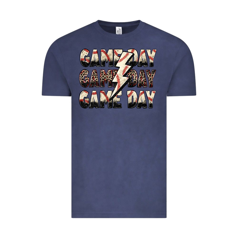 Game Day Game Day Baseball Lightning Bolt Vintage Tee by Zillion Design Studio | Teevron