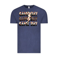 Vintage Denim game day game day baseball lightning bolt Vintage Tee - Zillion Design Studio