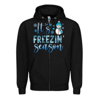 Black it s freezin season Zipper Hoodie - JahusDesignShop