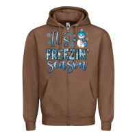 Chestnut it s freezin season Zipper Hoodie - JahusDesignShop