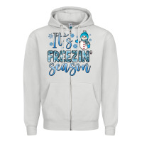 Dove Grey it s freezin season Zipper Hoodie - JahusDesignShop
