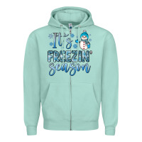 Seafoam it s freezin season Zipper Hoodie - JahusDesignShop