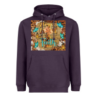 Plum faith cross Heavyweight Hoodie - BarkalooDesign