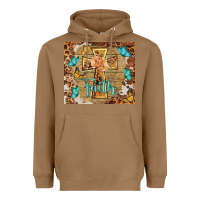 Toasted Coconut faith cross Heavyweight Hoodie - BarkalooDesign
