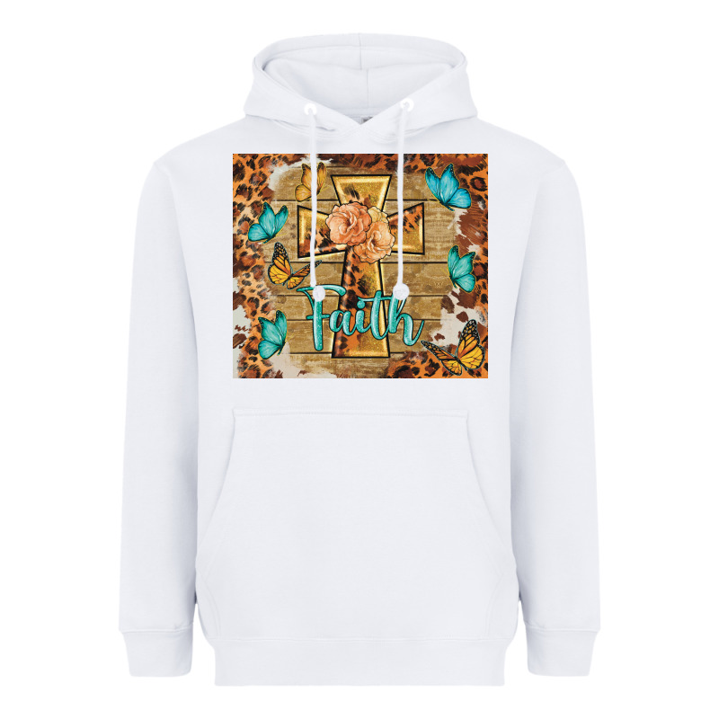 Faith Cross Heavyweight Hoodie by BarkalooDesign | Teevron