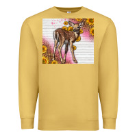 Antique Gold Western Cute Baby Deer Fawn Premium Sweatshirt - LillyAllenDesigns