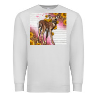 Dove Grey Western Cute Baby Deer Fawn Premium Sweatshirt - LillyAllenDesigns