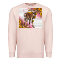 Pale Pink Western Cute Baby Deer Fawn Premium Sweatshirt - LillyAllenDesigns