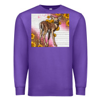 Purple Western Cute Baby Deer Fawn Premium Sweatshirt - LillyAllenDesigns