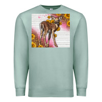 Seafoam Western Cute Baby Deer Fawn Premium Sweatshirt - LillyAllenDesigns