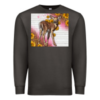 Smoke Western Cute Baby Deer Fawn Premium Sweatshirt - LillyAllenDesigns
