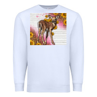 White Western Cute Baby Deer Fawn Premium Sweatshirt - LillyAllenDesigns