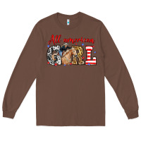 Chestnut All American girl with cowgirl Long Sleeve Tee - Neo Western