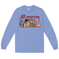 Colony Blue All American girl with cowgirl Long Sleeve Tee - Neo Western