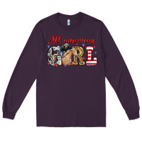 Plum All American girl with cowgirl Long Sleeve Tee - Neo Western