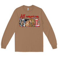Toasted Coconut All American girl with cowgirl Long Sleeve Tee - Neo Western