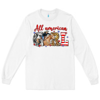 White All American girl with cowgirl Long Sleeve Tee - Neo Western