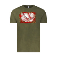 Vintage Olive baseball background Vintage Tee - texasbilliewilder