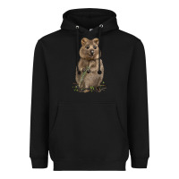 Black Quokka Heavyweight Hoodie - LillyAllenDesigns