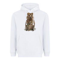 White Quokka Heavyweight Hoodie - LillyAllenDesigns