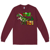 Burgundy tree rex Long Sleeve Tee - CowhideDigitalArt