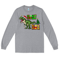 Heather Grey tree rex Long Sleeve Tee - CowhideDigitalArt