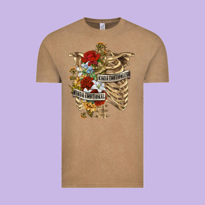 Vintage Tee Kinda Emotionless Kinda Emotional Skeleton
