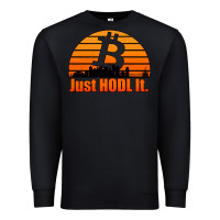 Black just hodl it new orleans skyline retro sunset Premium Sweatshirt - Jasminsmagicworld