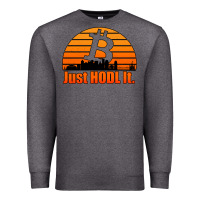 Charcoal Heather just hodl it new orleans skyline retro sunset Premium Sweatshirt - Jasminsmagicworld