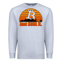 Heather Grey just hodl it new orleans skyline retro sunset Premium Sweatshirt - Jasminsmagicworld