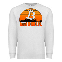 Oatmeal Heather just hodl it new orleans skyline retro sunset Premium Sweatshirt - Jasminsmagicworld