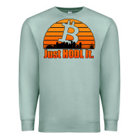 Seafoam just hodl it new orleans skyline retro sunset Premium Sweatshirt - Jasminsmagicworld