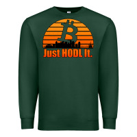 Sports Green just hodl it new orleans skyline retro sunset Premium Sweatshirt - Jasminsmagicworld